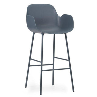 Normann Copenhagen Form steel bar armchair with polypropylene seat h. 75 cm. Normann Copenhagen Form Blue - Buy now on ShopDecor - Discover the best products by NORMANN COPENHAGEN design