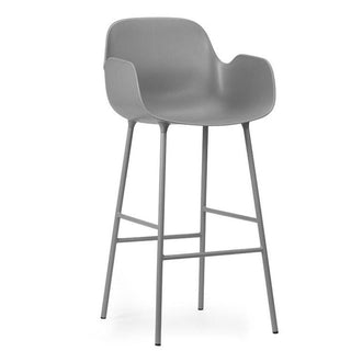 Normann Copenhagen Form steel bar armchair with polypropylene seat h. 75 cm. Normann Copenhagen Form Grey - Buy now on ShopDecor - Discover the best products by NORMANN COPENHAGEN design