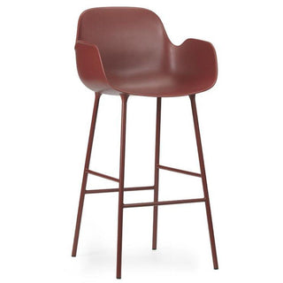 Normann Copenhagen Form steel bar armchair with polypropylene seat h. 75 cm. Normann Copenhagen Form Red - Buy now on ShopDecor - Discover the best products by NORMANN COPENHAGEN design