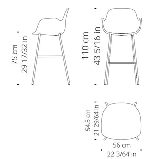 Normann Copenhagen Form steel bar armchair with polypropylene seat h. 75 cm. - Buy now on ShopDecor - Discover the best products by NORMANN COPENHAGEN design