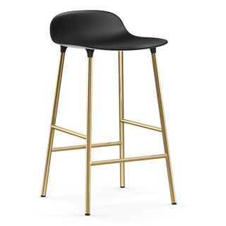 Normann Copenhagen Form brass bar stool with polypropylene seat h. 65 cm. Normann Copenhagen Form Black - Buy now on ShopDecor - Discover the best products by NORMANN COPENHAGEN design