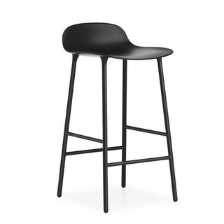 Normann Copenhagen Form steel bar stool with polypropylene seat h. 65 cm. Normann Copenhagen Form Black - Buy now on ShopDecor - Discover the best products by NORMANN COPENHAGEN design