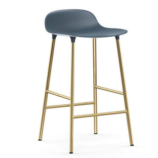 Normann Copenhagen Form brass bar stool with polypropylene seat h. 65 cm. Normann Copenhagen Form Blue - Buy now on ShopDecor - Discover the best products by NORMANN COPENHAGEN design