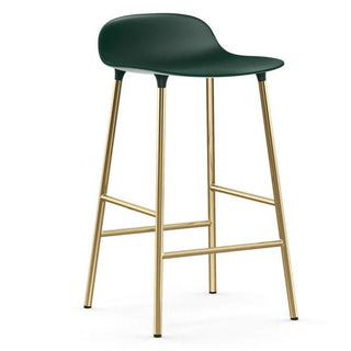 Normann Copenhagen Form brass bar stool with polypropylene seat h. 65 cm. Normann Copenhagen Form Green - Buy now on ShopDecor - Discover the best products by NORMANN COPENHAGEN design