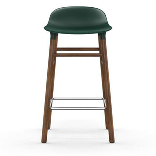 Normann Copenhagen Form walnut bar stool with polypropylene seat h. 65 cm. - Buy now on ShopDecor - Discover the best products by NORMANN COPENHAGEN design