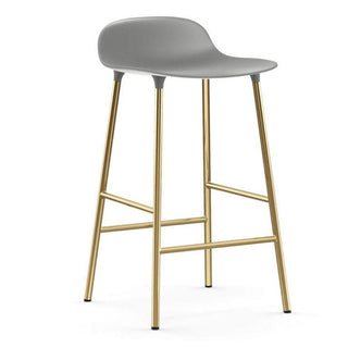 Normann Copenhagen Form brass bar stool with polypropylene seat h. 65 cm. Normann Copenhagen Form Grey - Buy now on ShopDecor - Discover the best products by NORMANN COPENHAGEN design