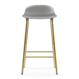 Normann Copenhagen Form brass bar stool with polypropylene seat h. 65 cm. - Buy now on ShopDecor - Discover the best products by NORMANN COPENHAGEN design