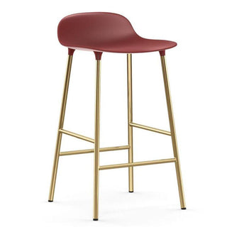 Normann Copenhagen Form brass bar stool with polypropylene seat h. 65 cm. Normann Copenhagen Form Red - Buy now on ShopDecor - Discover the best products by NORMANN COPENHAGEN design