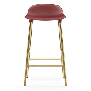 Normann Copenhagen Form brass bar stool with polypropylene seat h. 65 cm. - Buy now on ShopDecor - Discover the best products by NORMANN COPENHAGEN design