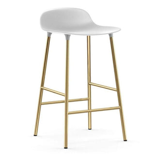 Normann Copenhagen Form brass bar stool with polypropylene seat h. 65 cm. Normann Copenhagen Form White - Buy now on ShopDecor - Discover the best products by NORMANN COPENHAGEN design