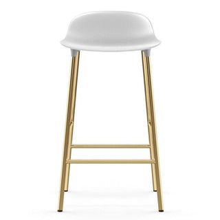 Normann Copenhagen Form brass bar stool with polypropylene seat h. 65 cm. - Buy now on ShopDecor - Discover the best products by NORMANN COPENHAGEN design