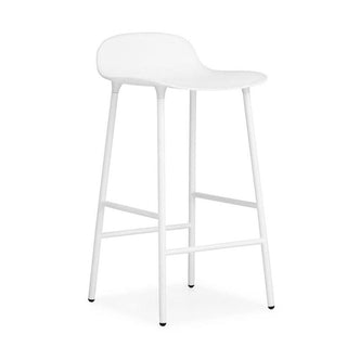 Normann Copenhagen Form steel bar stool with polypropylene seat h. 65 cm. Normann Copenhagen Form White - Buy now on ShopDecor - Discover the best products by NORMANN COPENHAGEN design