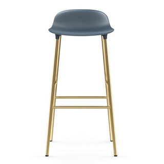 Normann Copenhagen Form brass bar stool with polypropylene seat h. 75 cm. - Buy now on ShopDecor - Discover the best products by NORMANN COPENHAGEN design