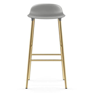 Normann Copenhagen Form brass bar stool with polypropylene seat h. 75 cm. - Buy now on ShopDecor - Discover the best products by NORMANN COPENHAGEN design