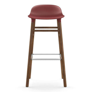 Normann Copenhagen Form walnut bar stool with polypropylene seat h. 75 cm. - Buy now on ShopDecor - Discover the best products by NORMANN COPENHAGEN design