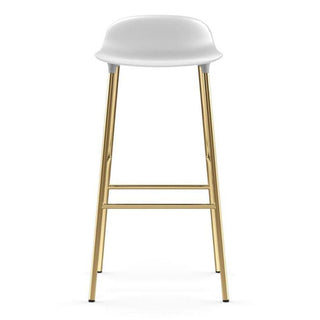 Normann Copenhagen Form brass bar stool with polypropylene seat h. 75 cm. - Buy now on ShopDecor - Discover the best products by NORMANN COPENHAGEN design