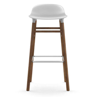 Normann Copenhagen Form walnut bar stool with polypropylene seat h. 75 cm. - Buy now on ShopDecor - Discover the best products by NORMANN COPENHAGEN design