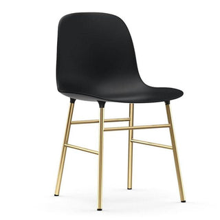 Normann Copenhagen Form polypropylene chair with brass legs Normann Copenhagen Form Black - Buy now on ShopDecor - Discover the best products by NORMANN COPENHAGEN design