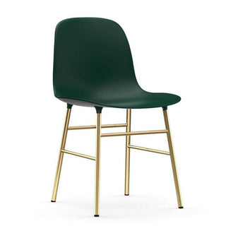 Normann Copenhagen Form polypropylene chair with brass legs Normann Copenhagen Form Green - Buy now on ShopDecor - Discover the best products by NORMANN COPENHAGEN design