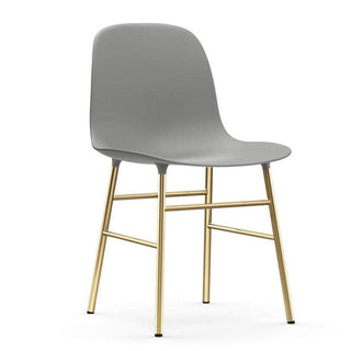 Normann Copenhagen Form polypropylene chair with brass legs Normann Copenhagen Form Grey - Buy now on ShopDecor - Discover the best products by NORMANN COPENHAGEN design