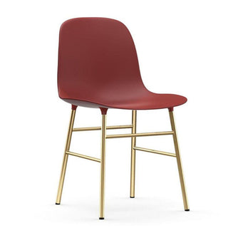 Normann Copenhagen Form polypropylene chair with brass legs Normann Copenhagen Form Red - Buy now on ShopDecor - Discover the best products by NORMANN COPENHAGEN design