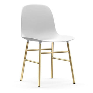 Normann Copenhagen Form polypropylene chair with brass legs Normann Copenhagen Form White - Buy now on ShopDecor - Discover the best products by NORMANN COPENHAGEN design