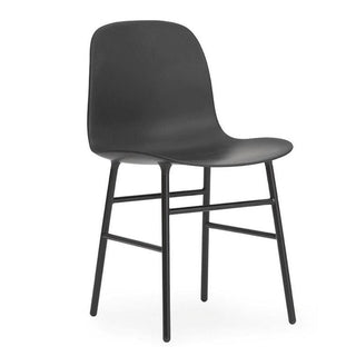 Normann Copenhagen Form polypropylene chair with lacquered steel legs Normann Copenhagen Form Black - Buy now on ShopDecor - Discover the best products by NORMANN COPENHAGEN design