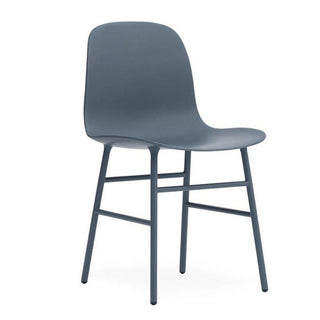 Normann Copenhagen Form polypropylene chair with lacquered steel legs Normann Copenhagen Form Blue - Buy now on ShopDecor - Discover the best products by NORMANN COPENHAGEN design