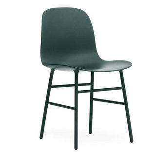 Normann Copenhagen Form polypropylene chair with lacquered steel legs Normann Copenhagen Form Green - Buy now on ShopDecor - Discover the best products by NORMANN COPENHAGEN design