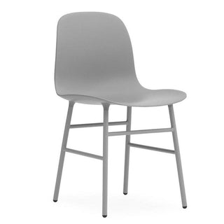 Normann Copenhagen Form polypropylene chair with lacquered steel legs Normann Copenhagen Form Grey - Buy now on ShopDecor - Discover the best products by NORMANN COPENHAGEN design