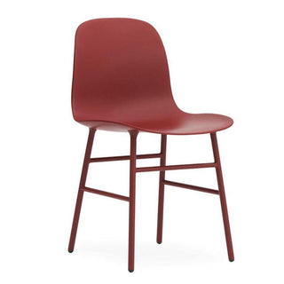 Normann Copenhagen Form polypropylene chair with lacquered steel legs Normann Copenhagen Form Red - Buy now on ShopDecor - Discover the best products by NORMANN COPENHAGEN design