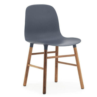 Normann Copenhagen Form polypropylene chair with walnut legs Normann Copenhagen Form Blue - Buy now on ShopDecor - Discover the best products by NORMANN COPENHAGEN design