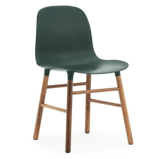 Normann Copenhagen Form polypropylene chair with walnut legs Normann Copenhagen Form Green - Buy now on ShopDecor - Discover the best products by NORMANN COPENHAGEN design