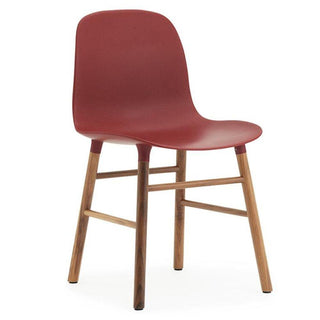 Normann Copenhagen Form polypropylene chair with walnut legs Normann Copenhagen Form Red - Buy now on ShopDecor - Discover the best products by NORMANN COPENHAGEN design