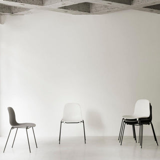 Normann Copenhagen Form polypropylene stackable chair with black steel legs - Buy now on ShopDecor - Discover the best products by NORMANN COPENHAGEN design