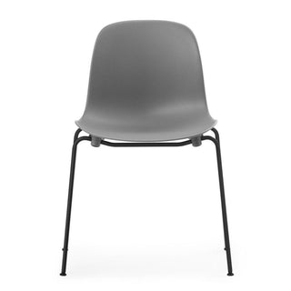 Normann Copenhagen Form polypropylene stackable chair with black steel legs - Buy now on ShopDecor - Discover the best products by NORMANN COPENHAGEN design