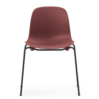 Normann Copenhagen Form polypropylene stackable chair with black steel legs - Buy now on ShopDecor - Discover the best products by NORMANN COPENHAGEN design