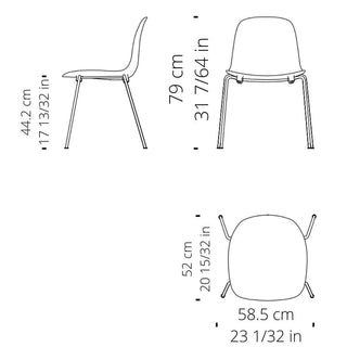 Normann Copenhagen Form polypropylene stackable chair with black steel legs - Buy now on ShopDecor - Discover the best products by NORMANN COPENHAGEN design