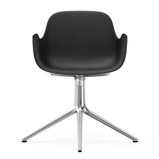 Normann Copenhagen Form polypropylene swivel armchair with 4 aluminium legs - Buy now on ShopDecor - Discover the best products by NORMANN COPENHAGEN design