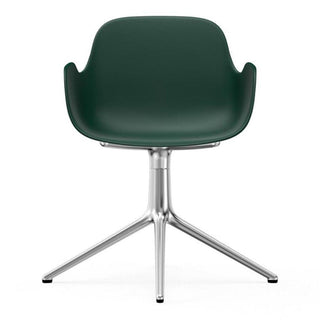 Normann Copenhagen Form polypropylene swivel armchair with 4 aluminium legs - Buy now on ShopDecor - Discover the best products by NORMANN COPENHAGEN design