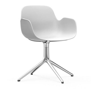 Normann Copenhagen Form polypropylene swivel armchair with 4 aluminium legs Normann Copenhagen Form White - Buy now on ShopDecor - Discover the best products by NORMANN COPENHAGEN design