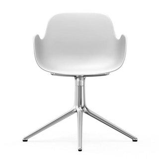 Normann Copenhagen Form polypropylene swivel armchair with 4 aluminium legs - Buy now on ShopDecor - Discover the best products by NORMANN COPENHAGEN design