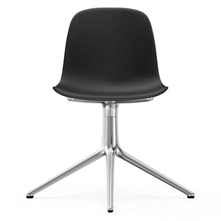 Normann Copenhagen Form polypropylene swivel chair with 4 aluminium legs - Buy now on ShopDecor - Discover the best products by NORMANN COPENHAGEN design