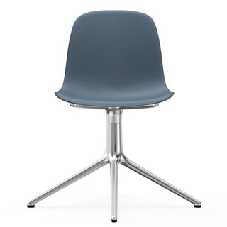 Normann Copenhagen Form polypropylene swivel chair with 4 aluminium legs - Buy now on ShopDecor - Discover the best products by NORMANN COPENHAGEN design