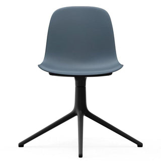 Normann Copenhagen Form polypropylene swivel chair with 4 black aluminium legs - Buy now on ShopDecor - Discover the best products by NORMANN COPENHAGEN design