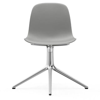 Normann Copenhagen Form polypropylene swivel chair with 4 aluminium legs - Buy now on ShopDecor - Discover the best products by NORMANN COPENHAGEN design