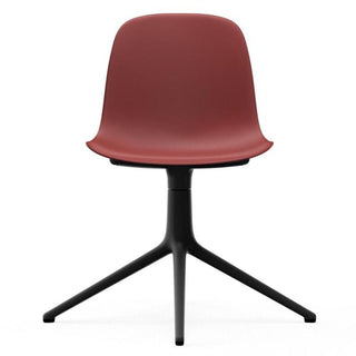 Normann Copenhagen Form polypropylene swivel chair with 4 black aluminium legs - Buy now on ShopDecor - Discover the best products by NORMANN COPENHAGEN design