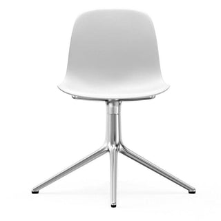 Normann Copenhagen Form polypropylene swivel chair with 4 aluminium legs - Buy now on ShopDecor - Discover the best products by NORMANN COPENHAGEN design