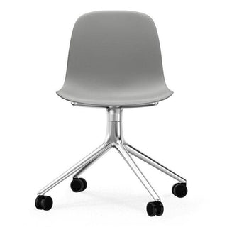 Normann Copenhagen Form polypropylene swivel chair with 4 wheels, aluminium legs - Buy now on ShopDecor - Discover the best products by NORMANN COPENHAGEN design