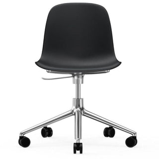 Normann Copenhagen Form polypropylene swivel chair with 5 wheels, aluminium legs and gas lift - Buy now on ShopDecor - Discover the best products by NORMANN COPENHAGEN design